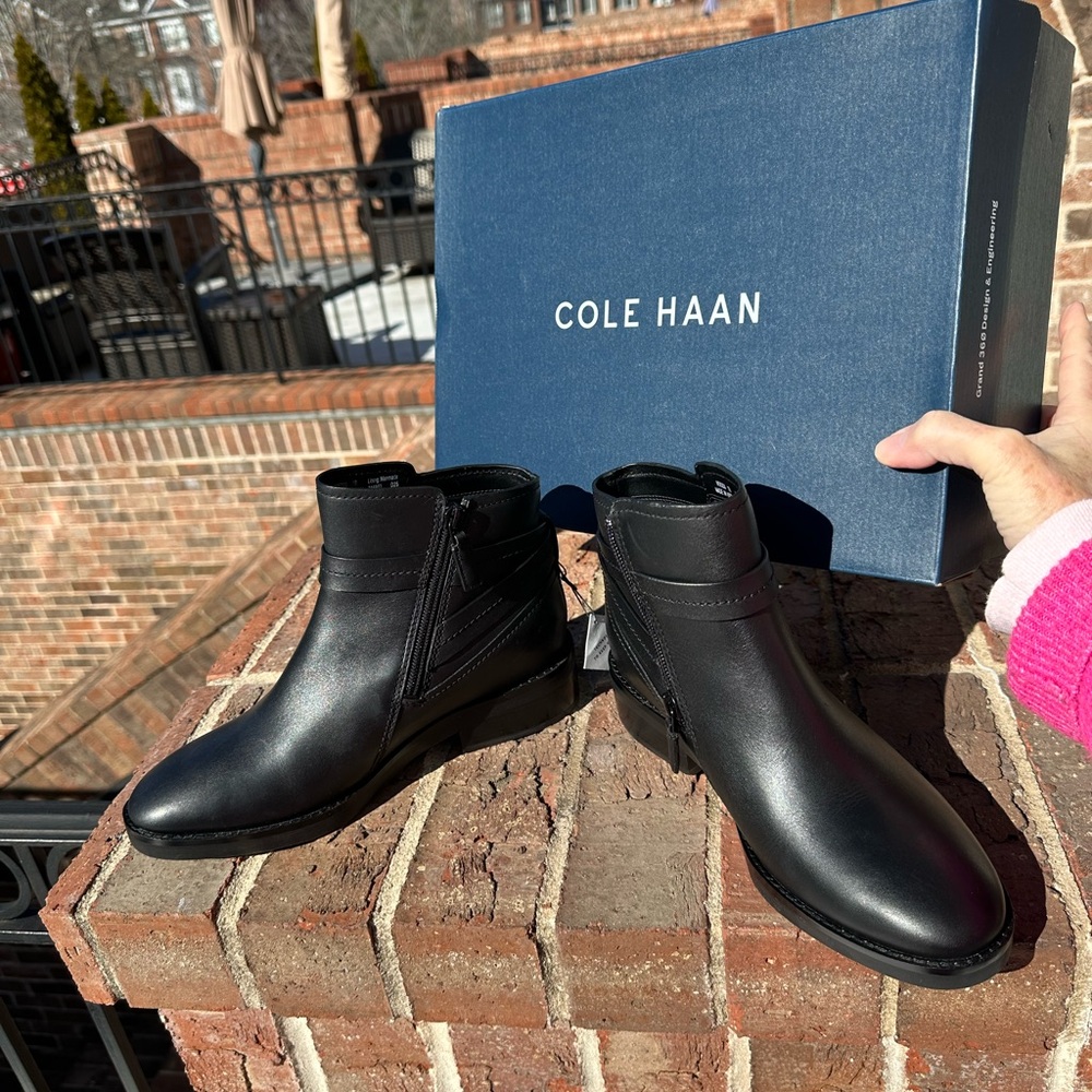 Cole Haan Black Leather women’s  Boots NWT